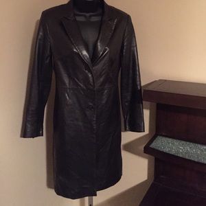 Express black leather jacket